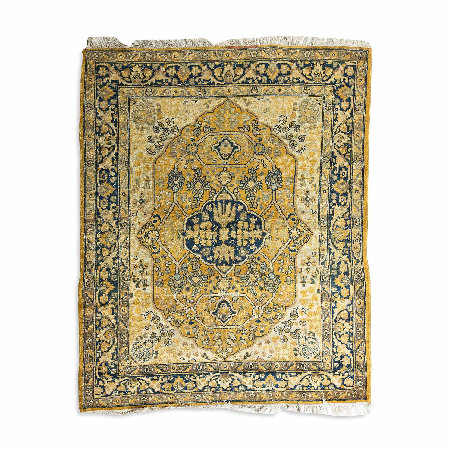 4.7' x 5.10' Antique Persian #69 Tabriz Gold Rug 