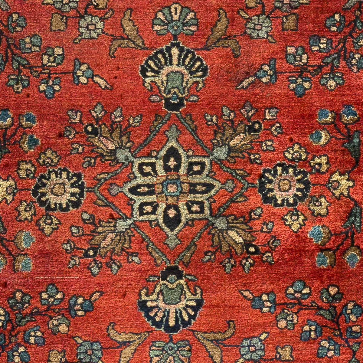 Antique Persian #124 Sarouk Red Rug 2.6&#39; x 4.10&#39;