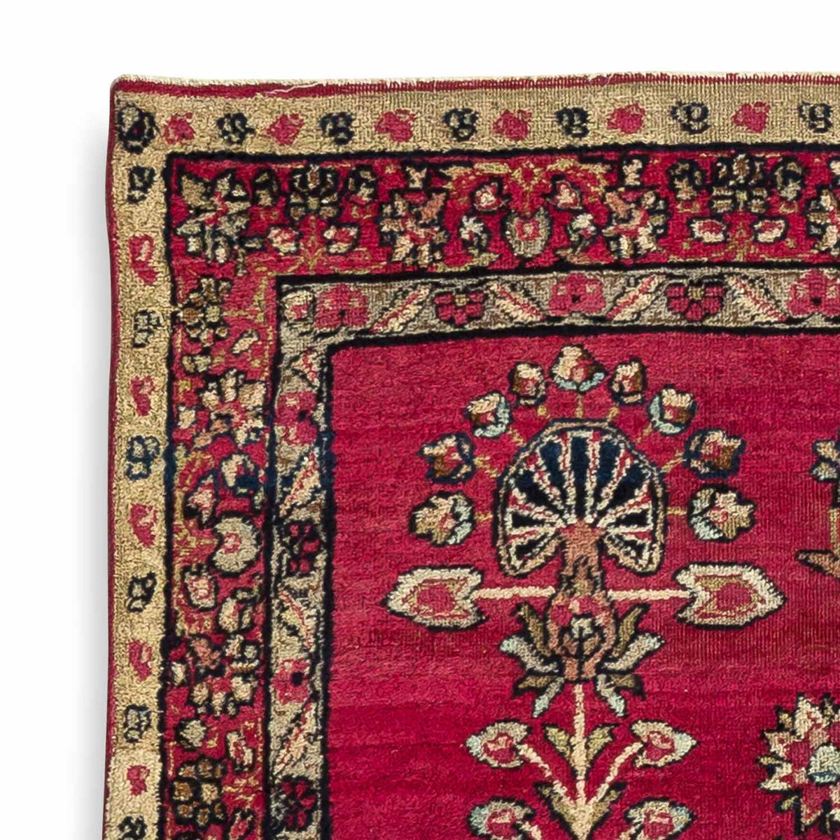 Antique Persian #112 Lavar Kerman Red Rug 5&#39; x 3&#39;