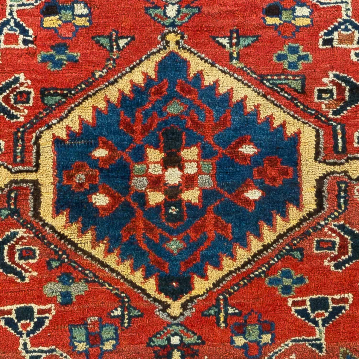 Antique Persian #96 Kurdish Rust Rug 3.9&#39; x 6.7&#39;