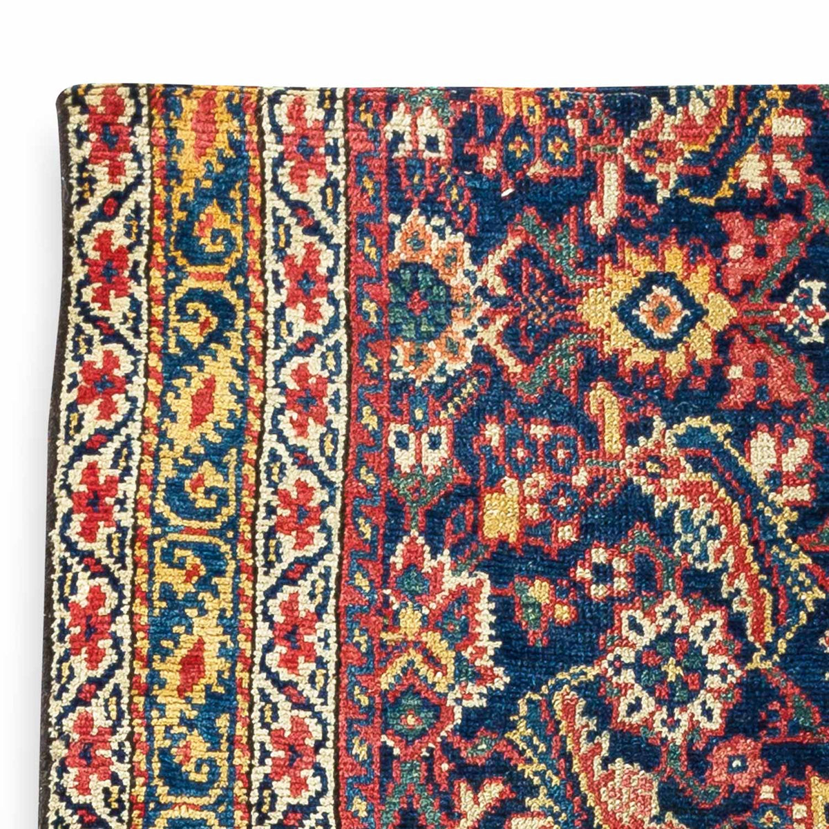 Antique Persian #128 Sultanabad Navy Rug 12.10&#39; x 3&#39;