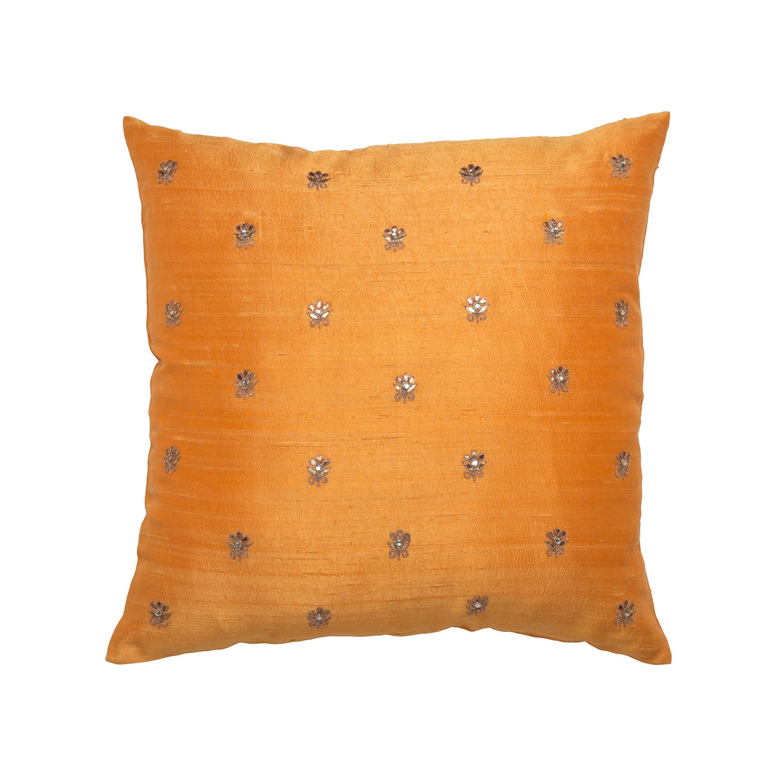 Marigold Living Noor Yellow Raw Silk Pillow 