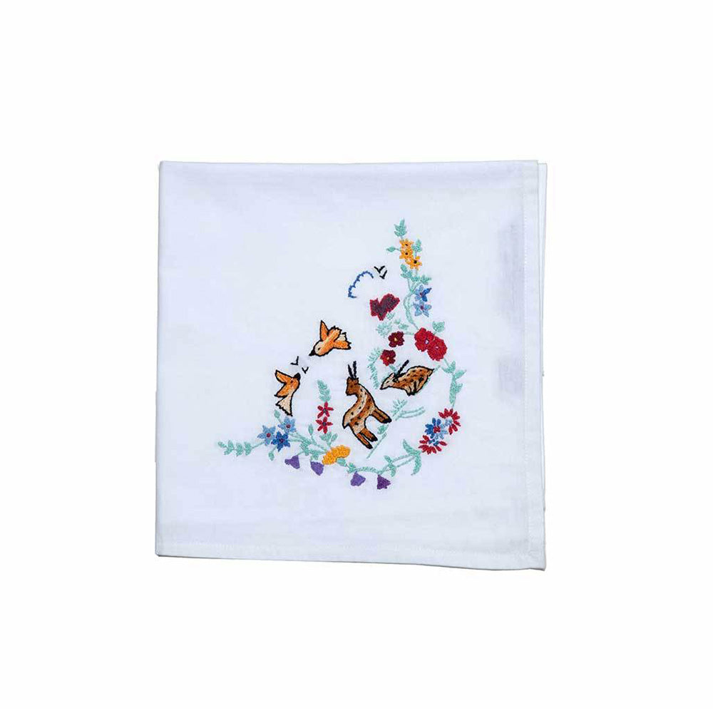 Marigold Living Embroidered Deer Cotton Napkin, Set of 4