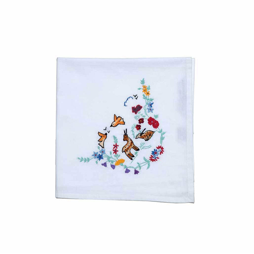 Marigold Living Embroidered Deer Cotton Napkin, Set of 4 