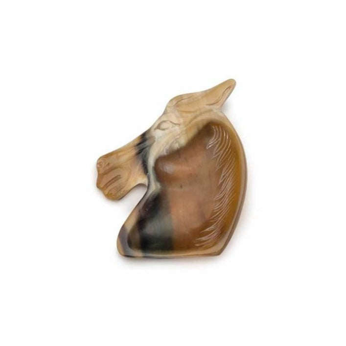 Equestrian Buffalo Horn Dish 