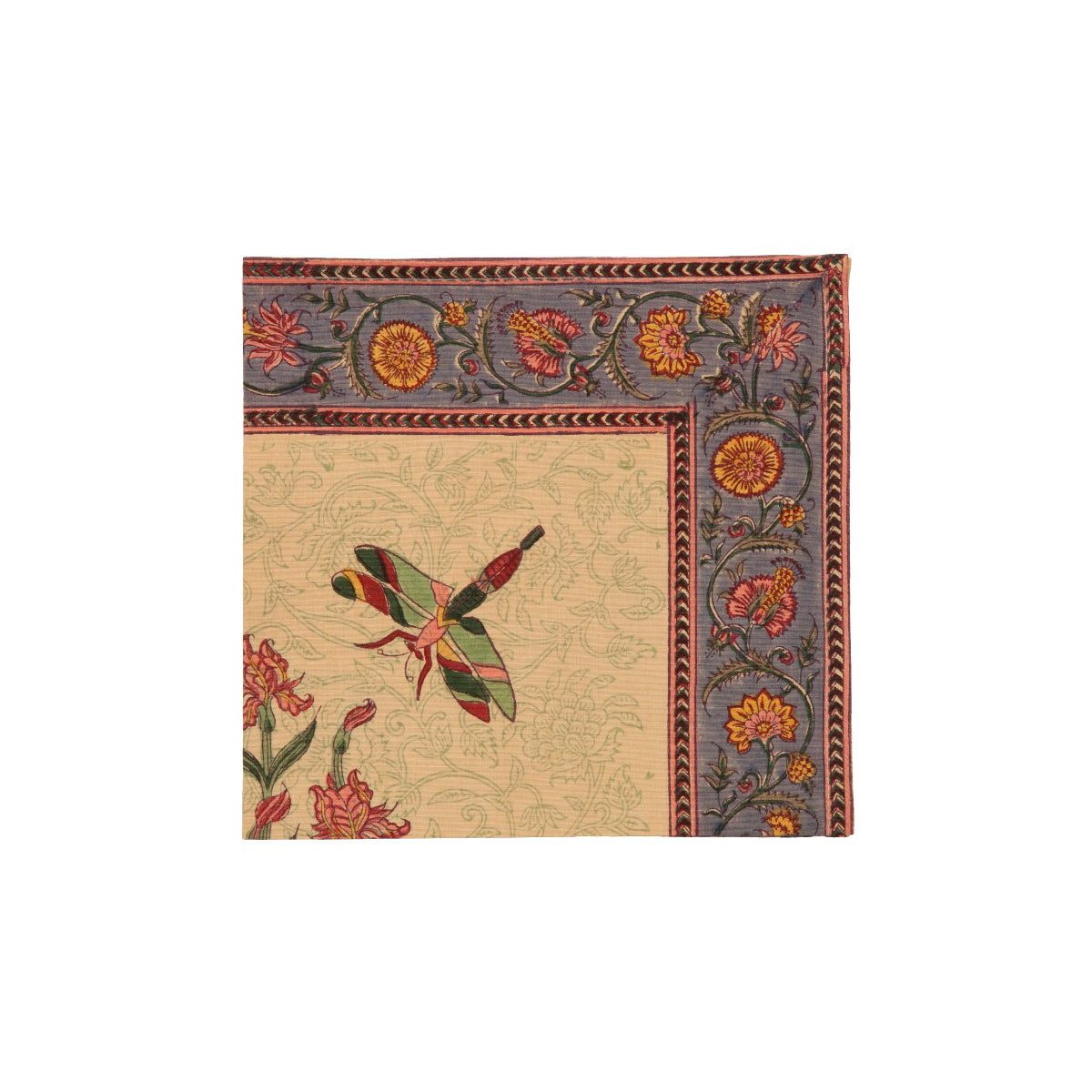 Marigold Living Dragonfly Mustard Cotton Napkin, Set of 6 