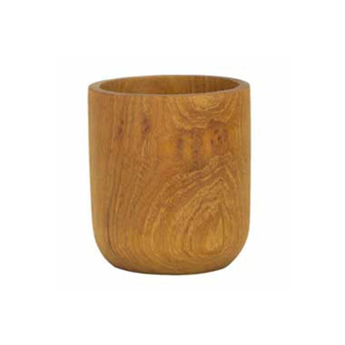 Hand-Carved Hardwood Teak Root Cup, 8 Oz